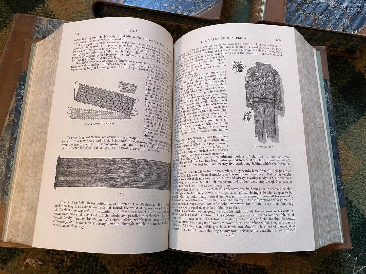 J G Wood : The Illustrated Natural History (5 Volumes) Australia : Leather Set
