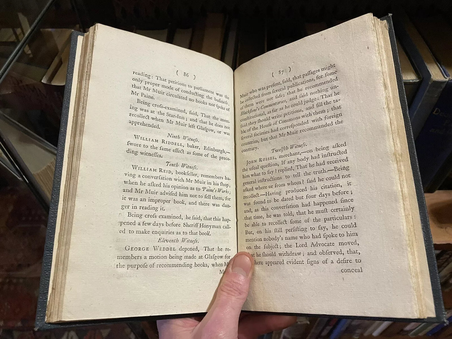1793 Trial of Thomas Muir : Scottish Radical : Scotland : Criminal Law