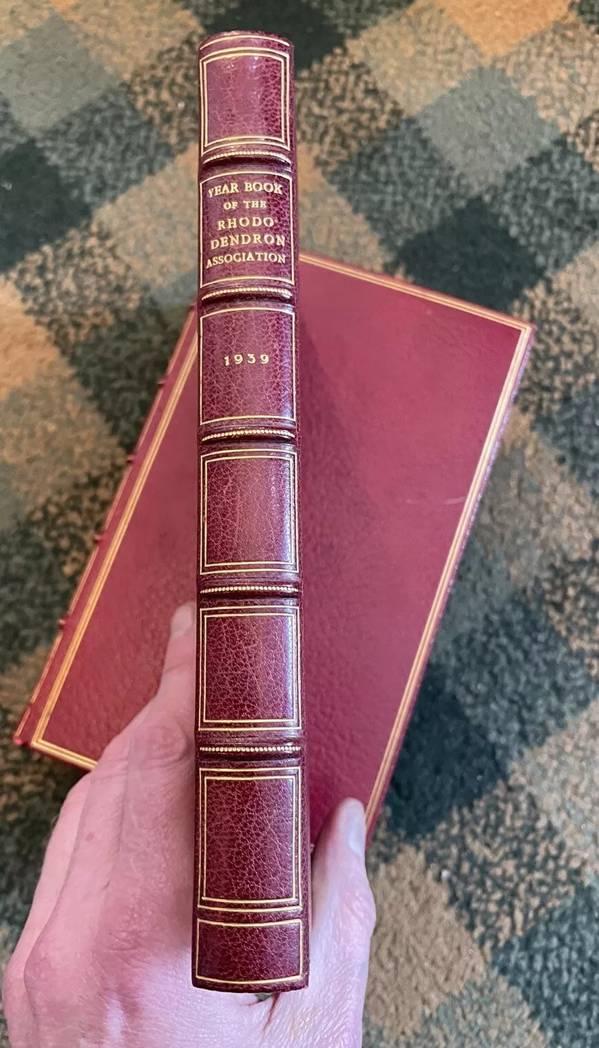 4 Rhododendron Year Books : Fine Leather Bindings by Riviere & Son