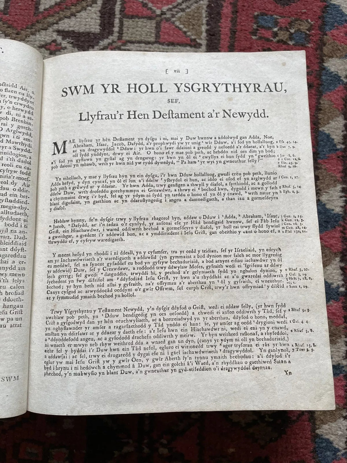 1807 Antique Welsh Holy Bible : Old and New Testaments