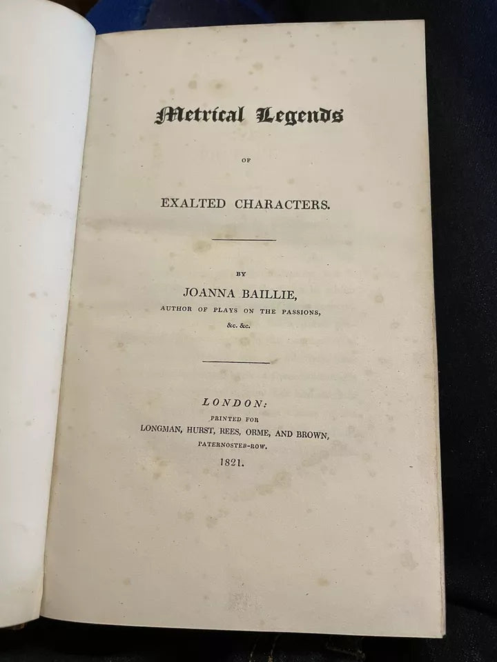 1821 Metrical Legends : William Wallace : Christopher Columbus