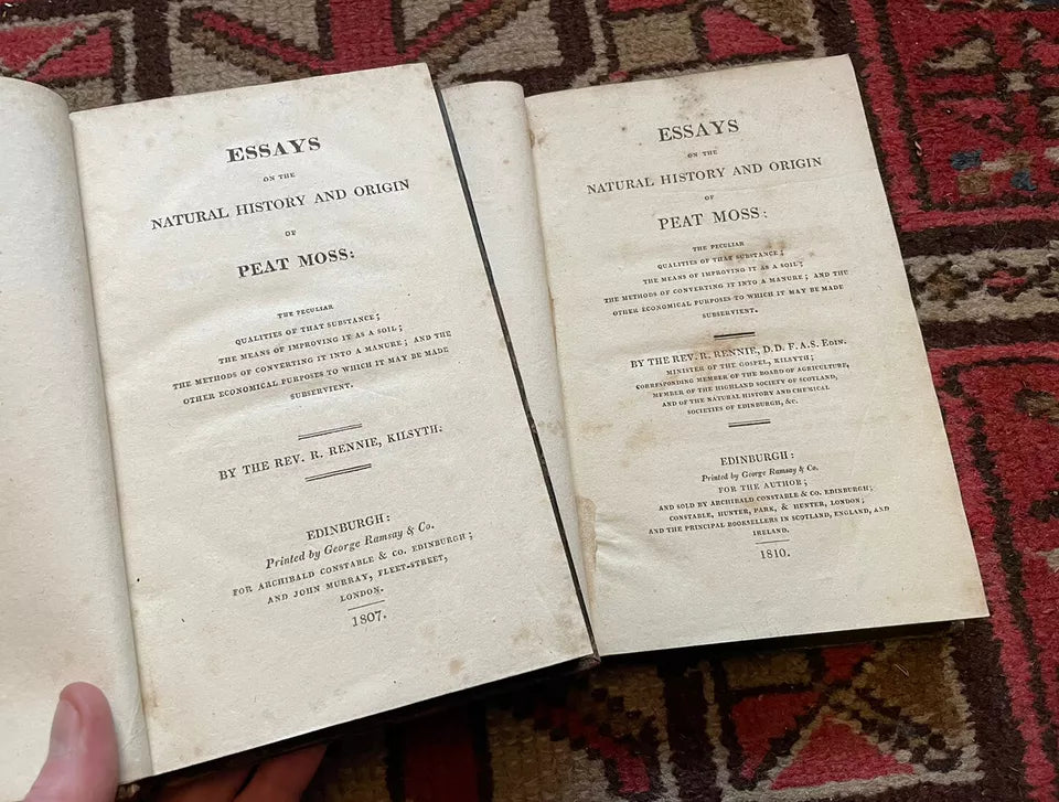 1807 Natural History and Origin of Peat Moss : Rennie : Farming Interest