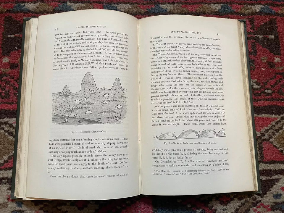 1882 Traces in Scotland of Ancient Water-Lines : By Geologist David Milne Home