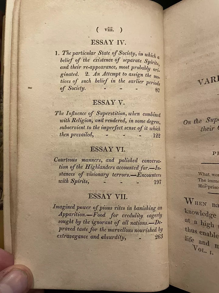 1811 Grant's Superstitions of the Highlanders of Scotland : Spirits / Folklore