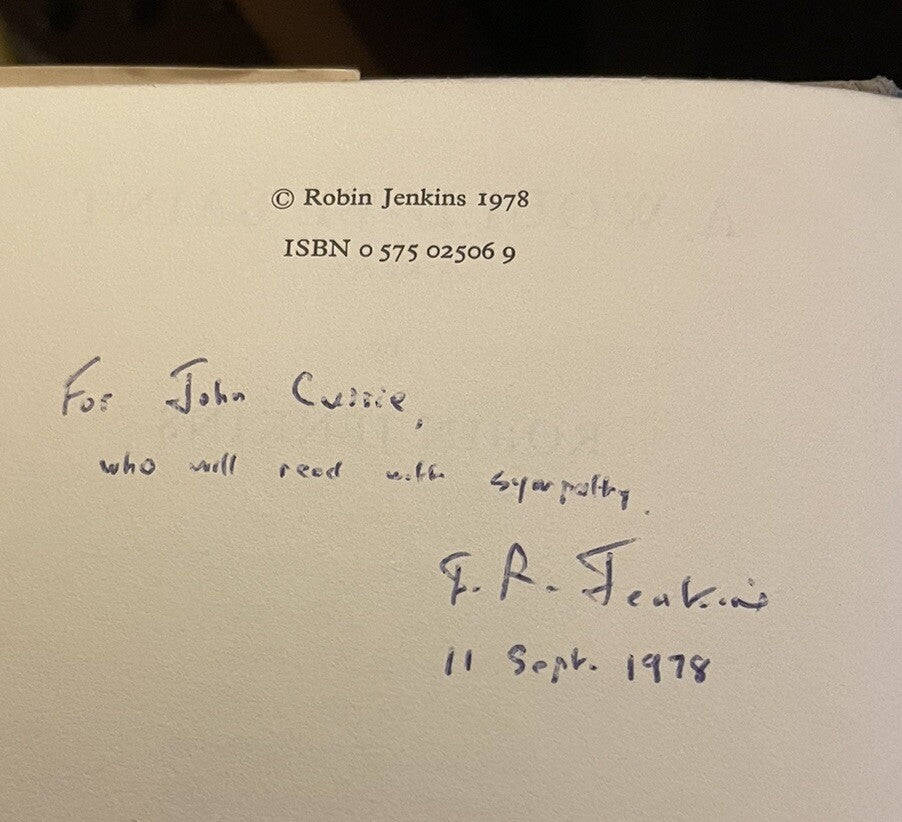 Robin Jenkins : A Would-Be Saint : DOUBLE SIGNED COPY 1st 1978