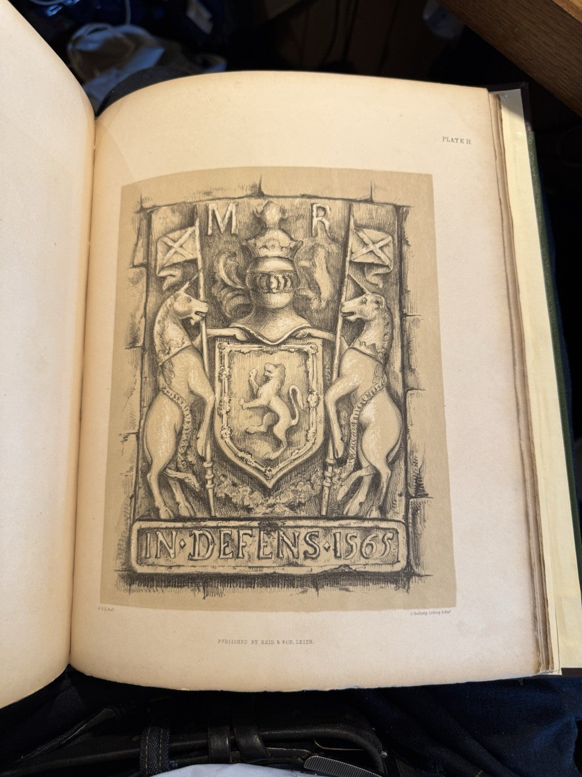 1851 Antiquities of Leith : Sculptured Stones of Leith : Edinburgh : Robertson