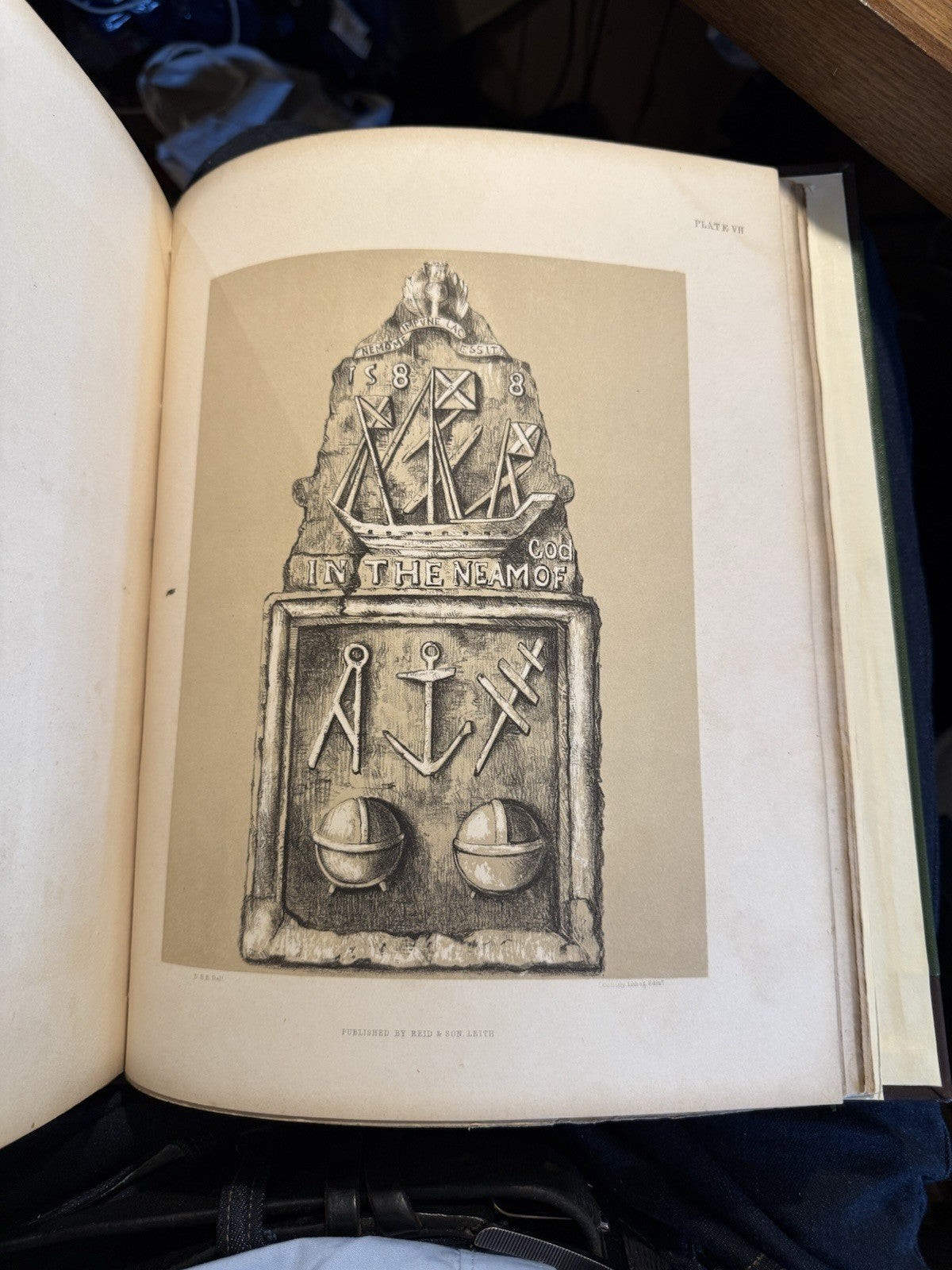1851 Antiquities of Leith : Sculptured Stones of Leith : Edinburgh : Robertson