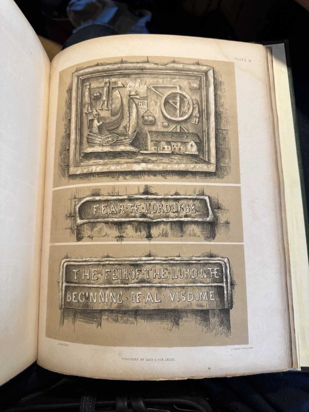 1851 Antiquities of Leith : Sculptured Stones of Leith : Edinburgh : Robertson