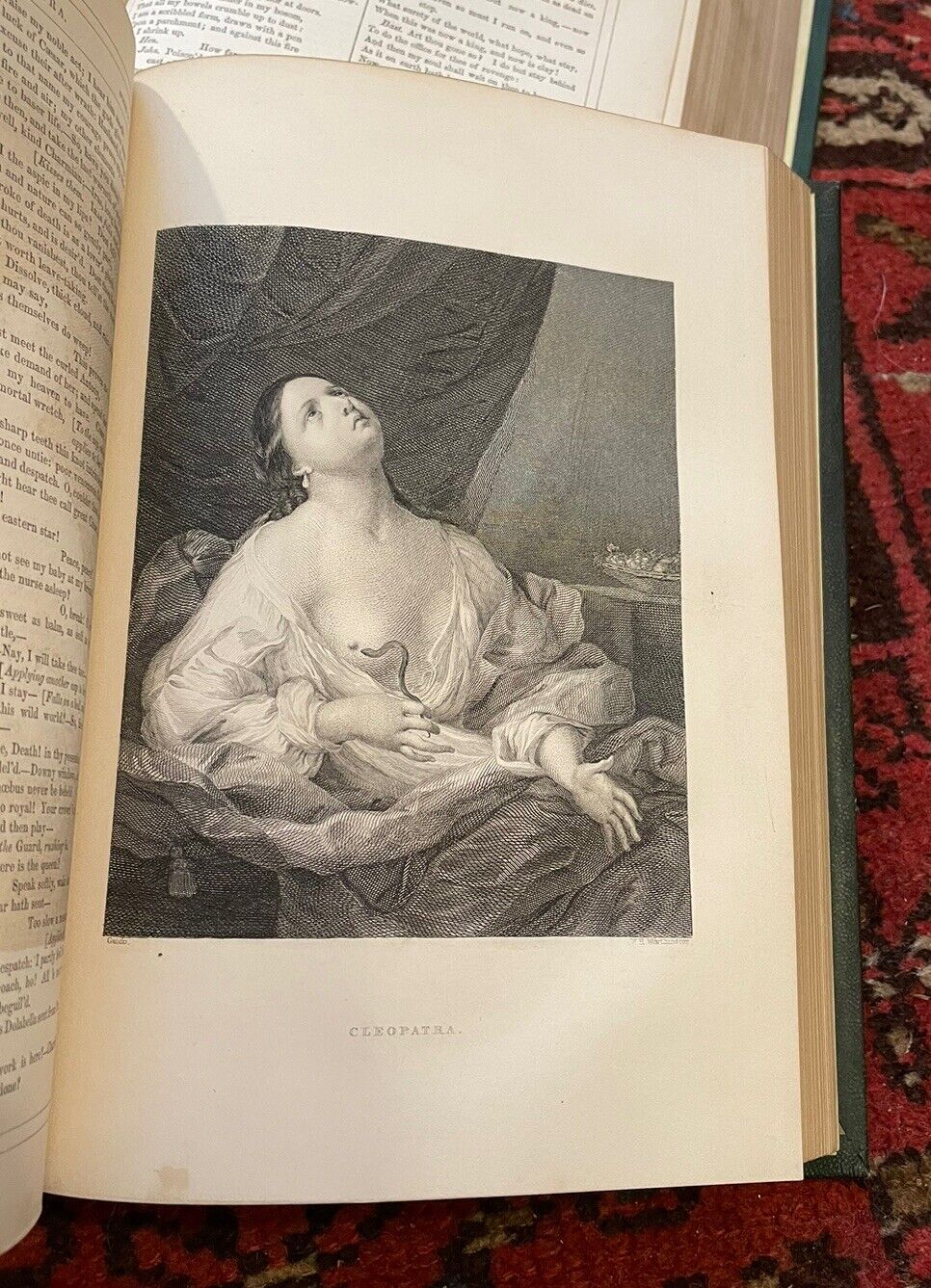 c1870 Complete Works of Shakespeare (2 Vols) Colour Plates + Engravings