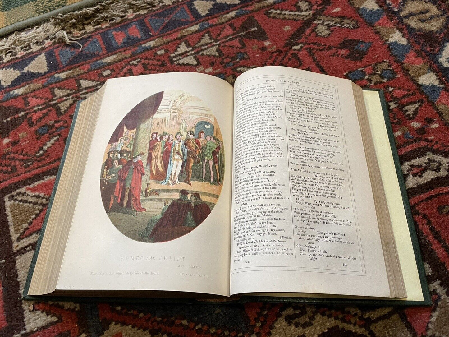 c1870 Complete Works of Shakespeare (2 Vols) Colour Plates + Engravings