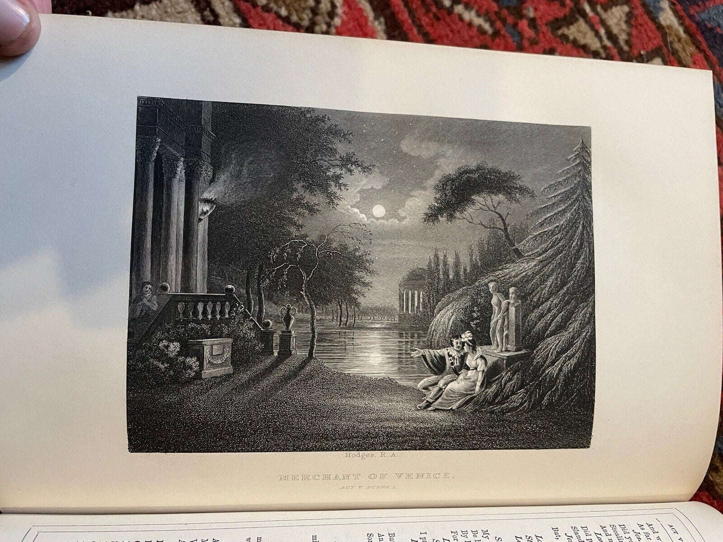 c1870 Complete Works of Shakespeare (2 Vols) Colour Plates + Engravings