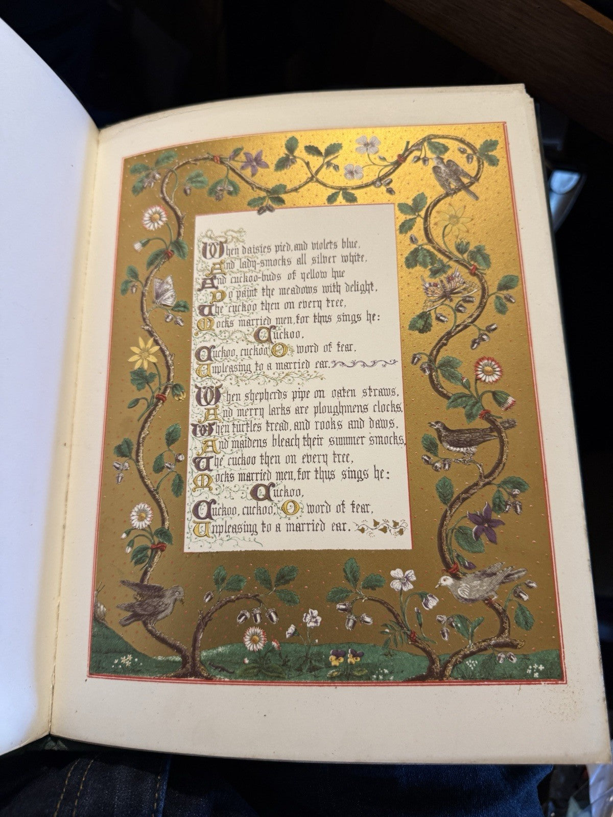 1865 Songs of Shakespeare : Illuminated by H C Hoskyns Abrahall : Beautiful Book