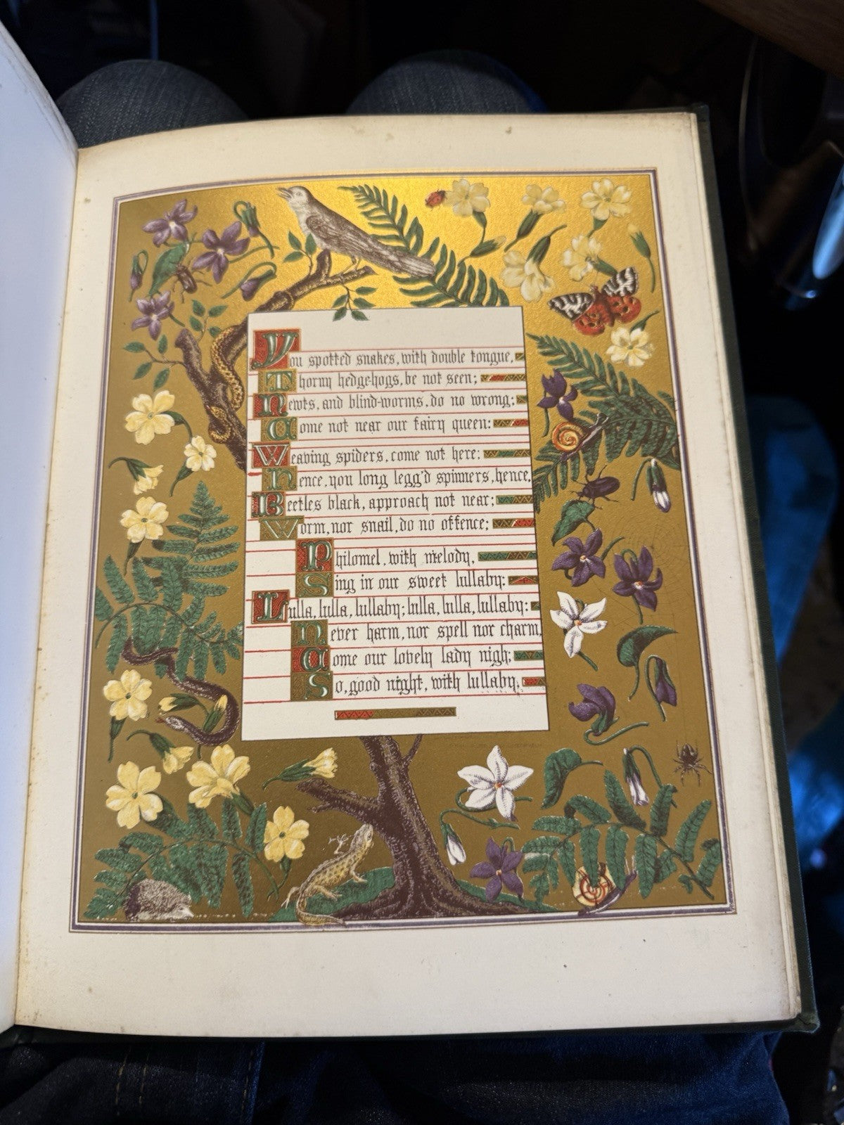1865 Songs of Shakespeare : Illuminated by H C Hoskyns Abrahall : Beautiful Book