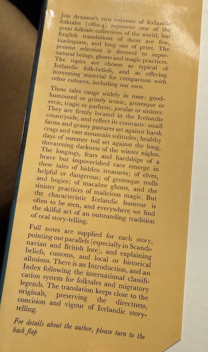Icelandic Folktales and Legends : Jacqueline Simpson ; 1972 , 1st Edition in DJ
