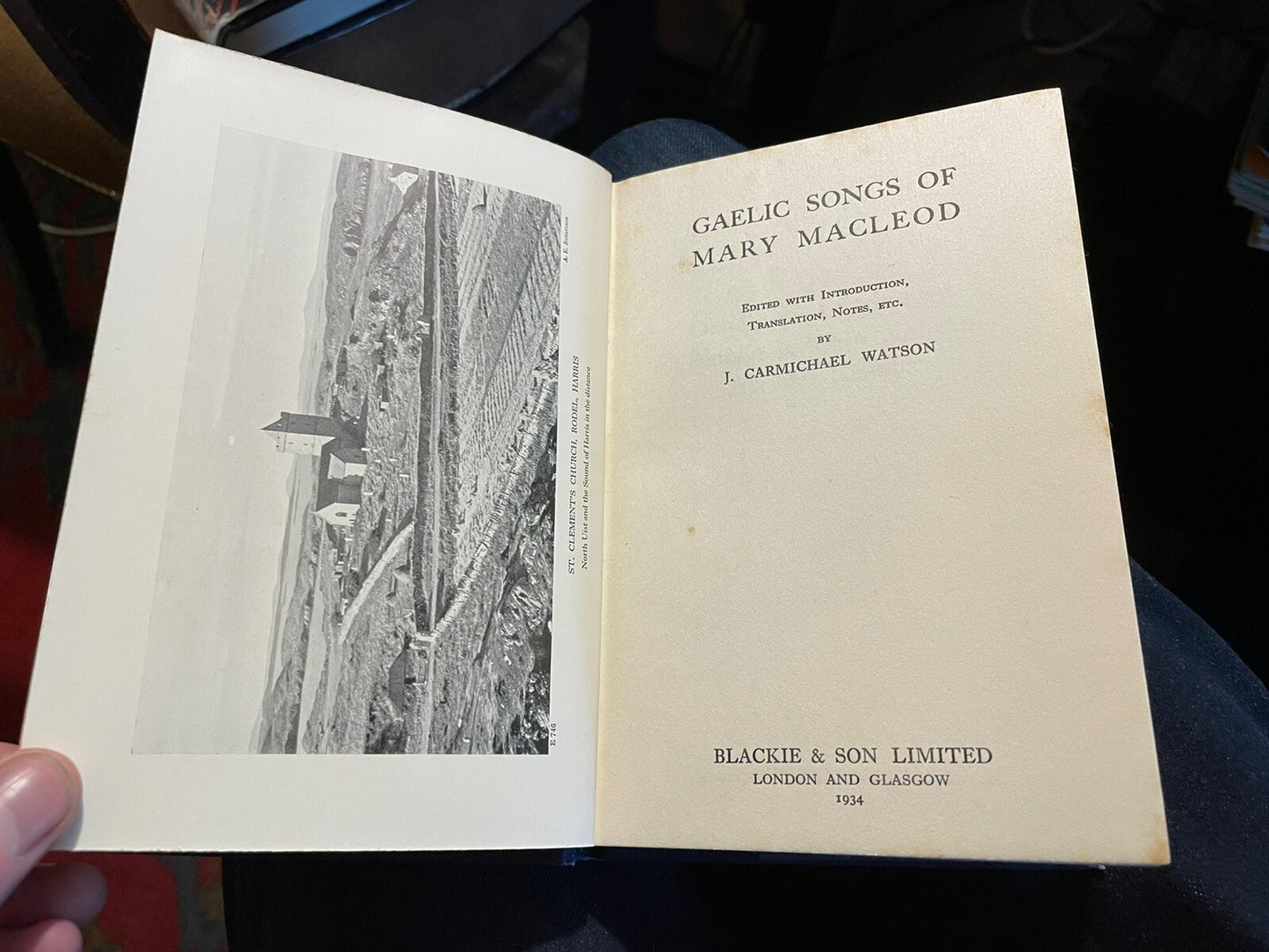 1934 Gaelic Songs of Mary Macleod : Poetess of Harris & Skye : Dust Jacket