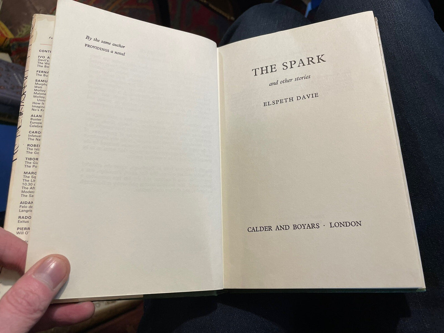Elspeth Davie : The Spark and Other Stories : 1st UK Edition VGC