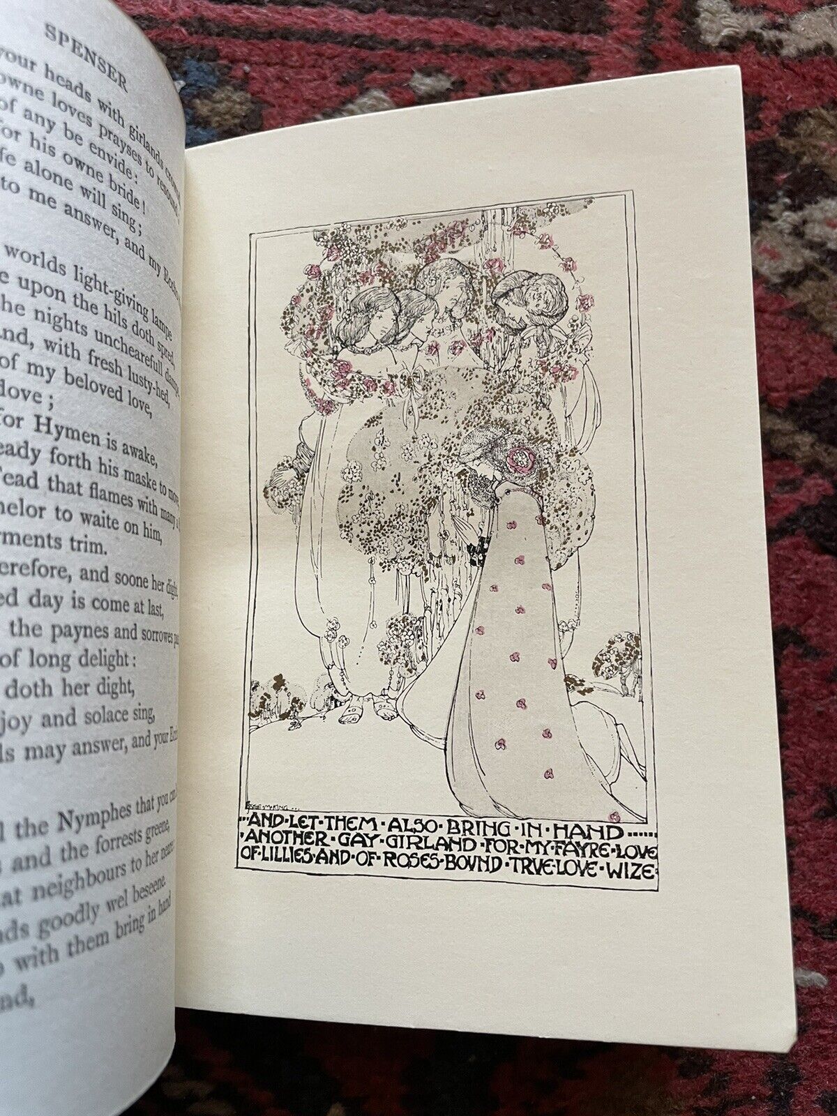 c1910 : POEMS OF SPENSER Caxton JESSIE M. KING (8 Plates) Art Nouveau Covers VGC