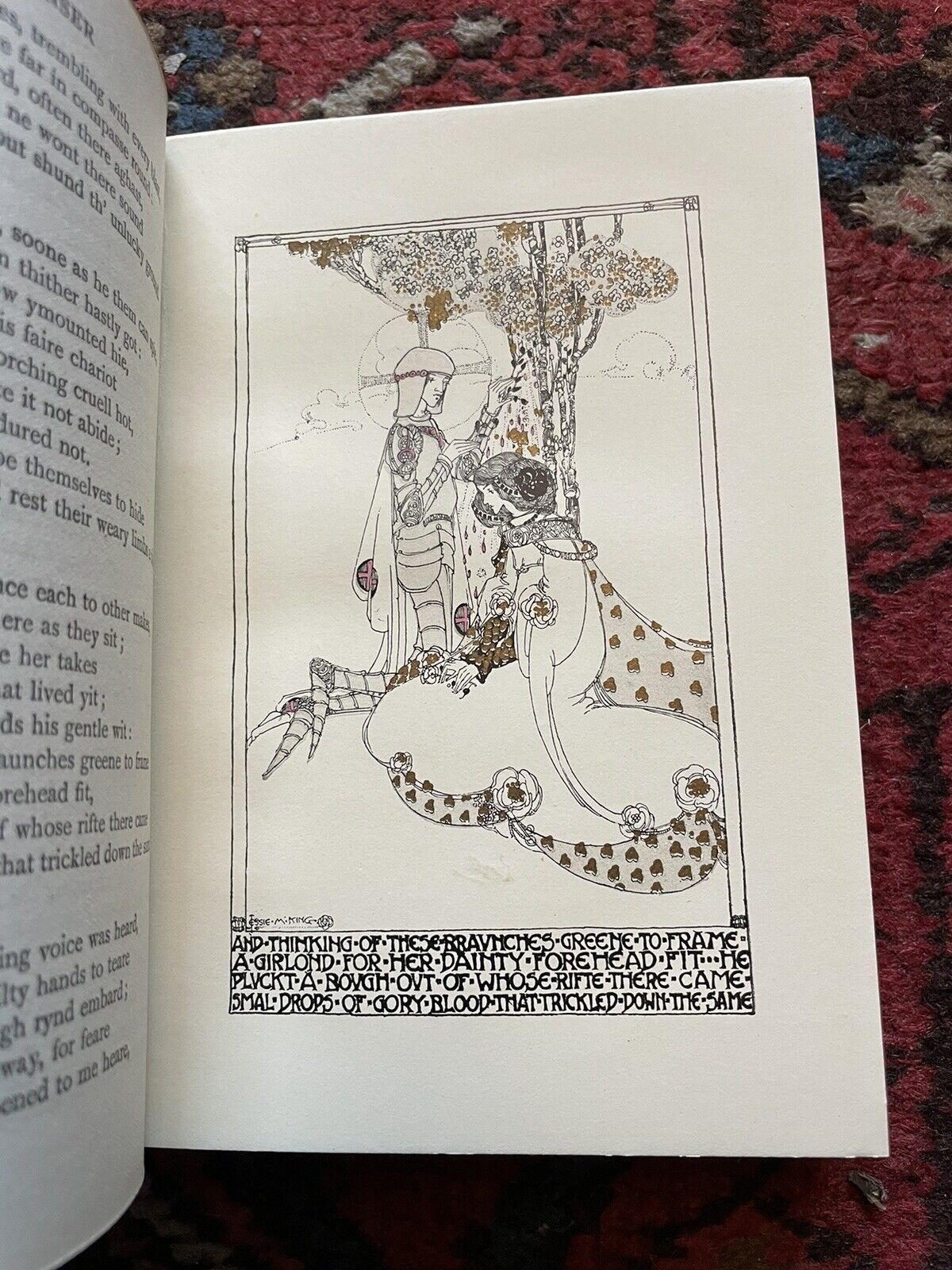 c1910 : POEMS OF SPENSER Caxton JESSIE M. KING (8 Plates) Art Nouveau Covers VGC