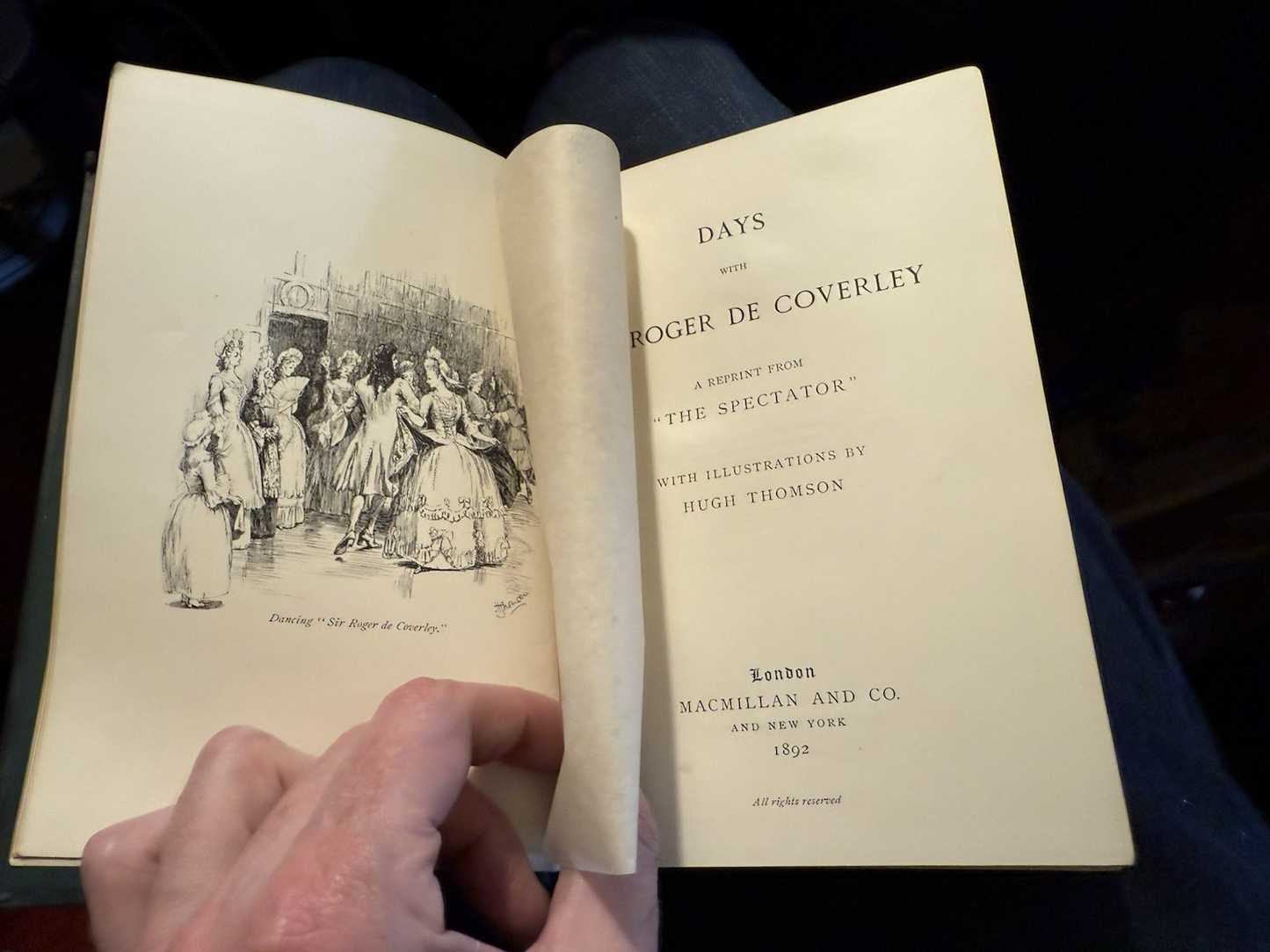 1892 Days with Sir Roger de Coverley : Reprinted from the Spectator