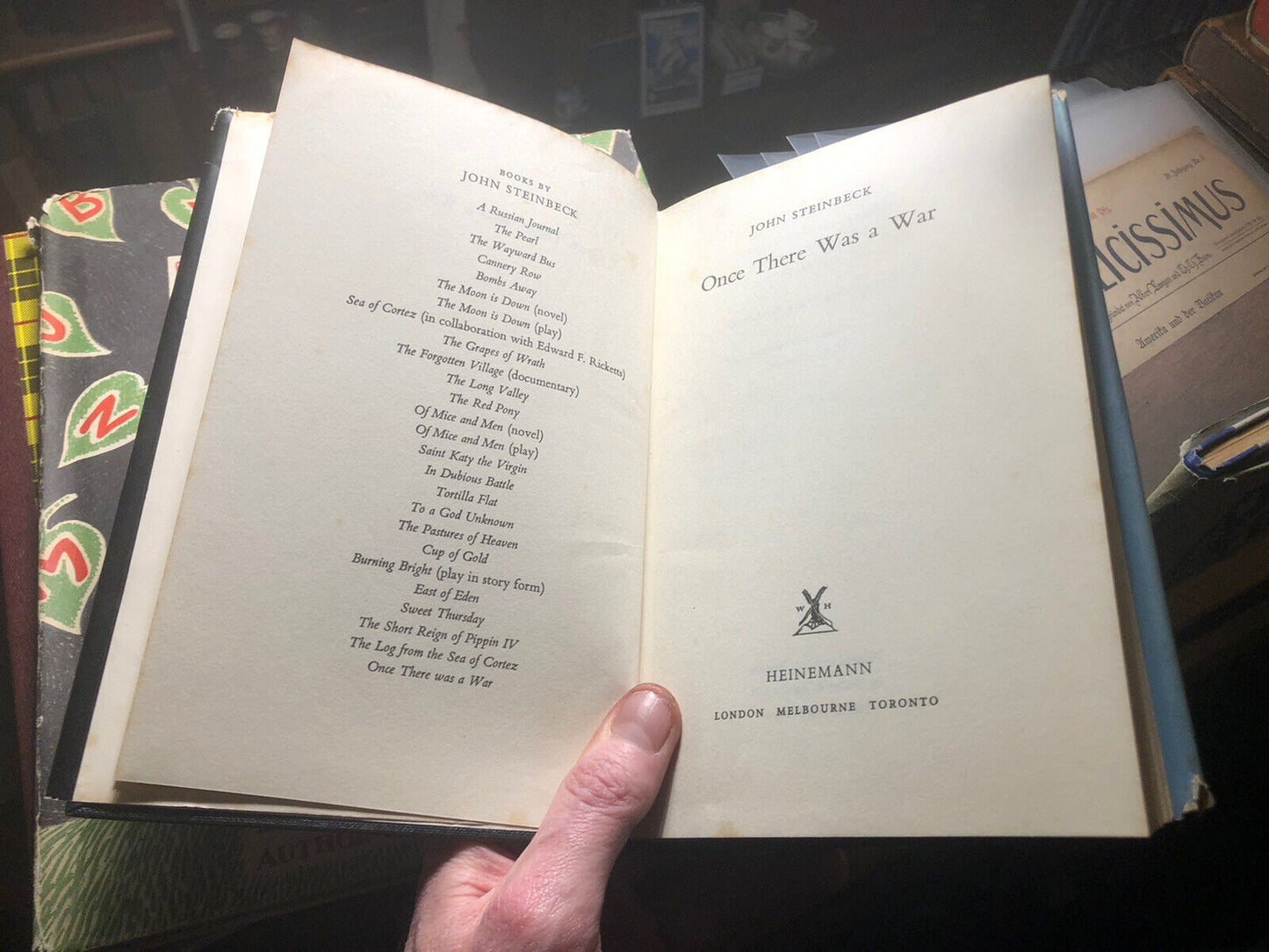 John Steinbeck : Once There Was a War : 1st UK Edition in Dust-Wrapper