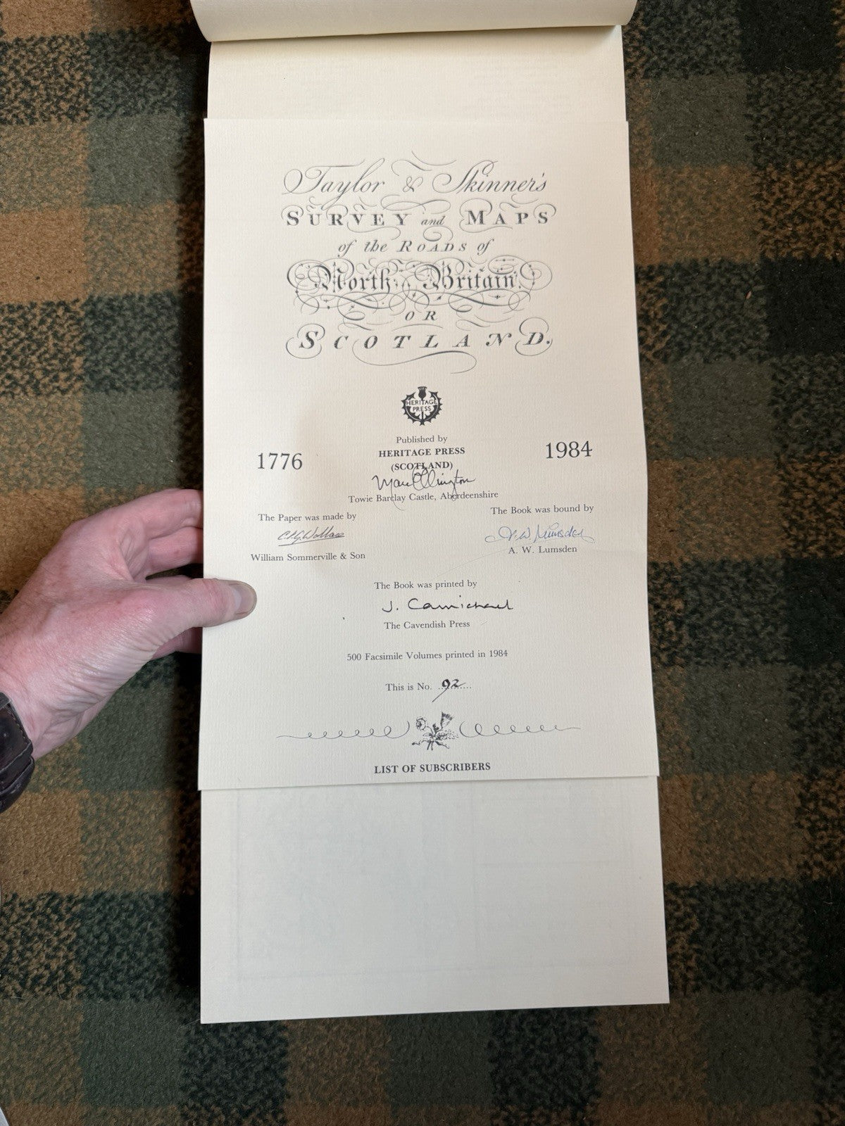 Taylor and Skinner Survey and Maps of the Roads of Scotland 1776 : In Box