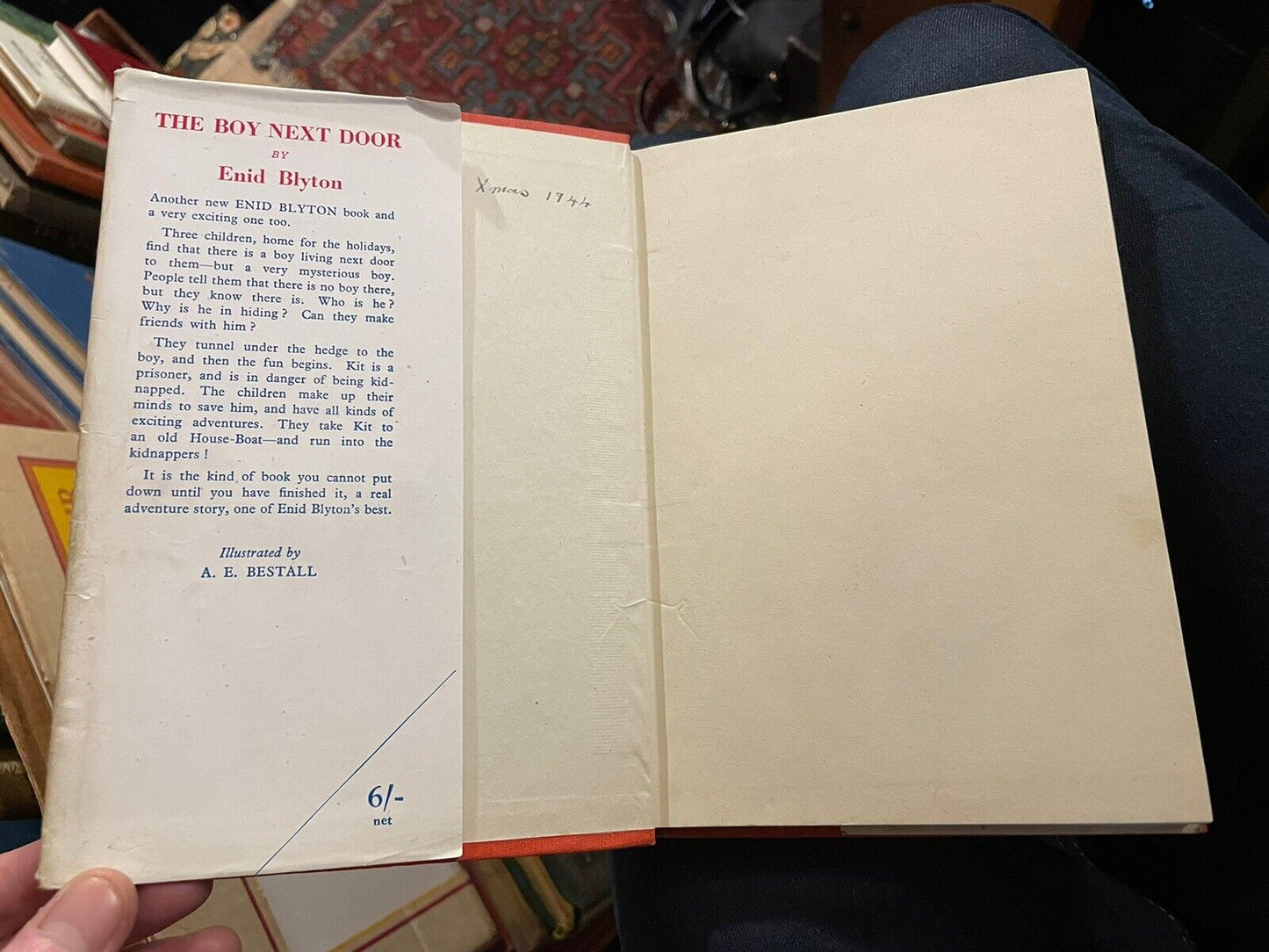 Enid Blyton : The Boy Next Door : 1st Edition 1944 : Scarce In Dust Jacket