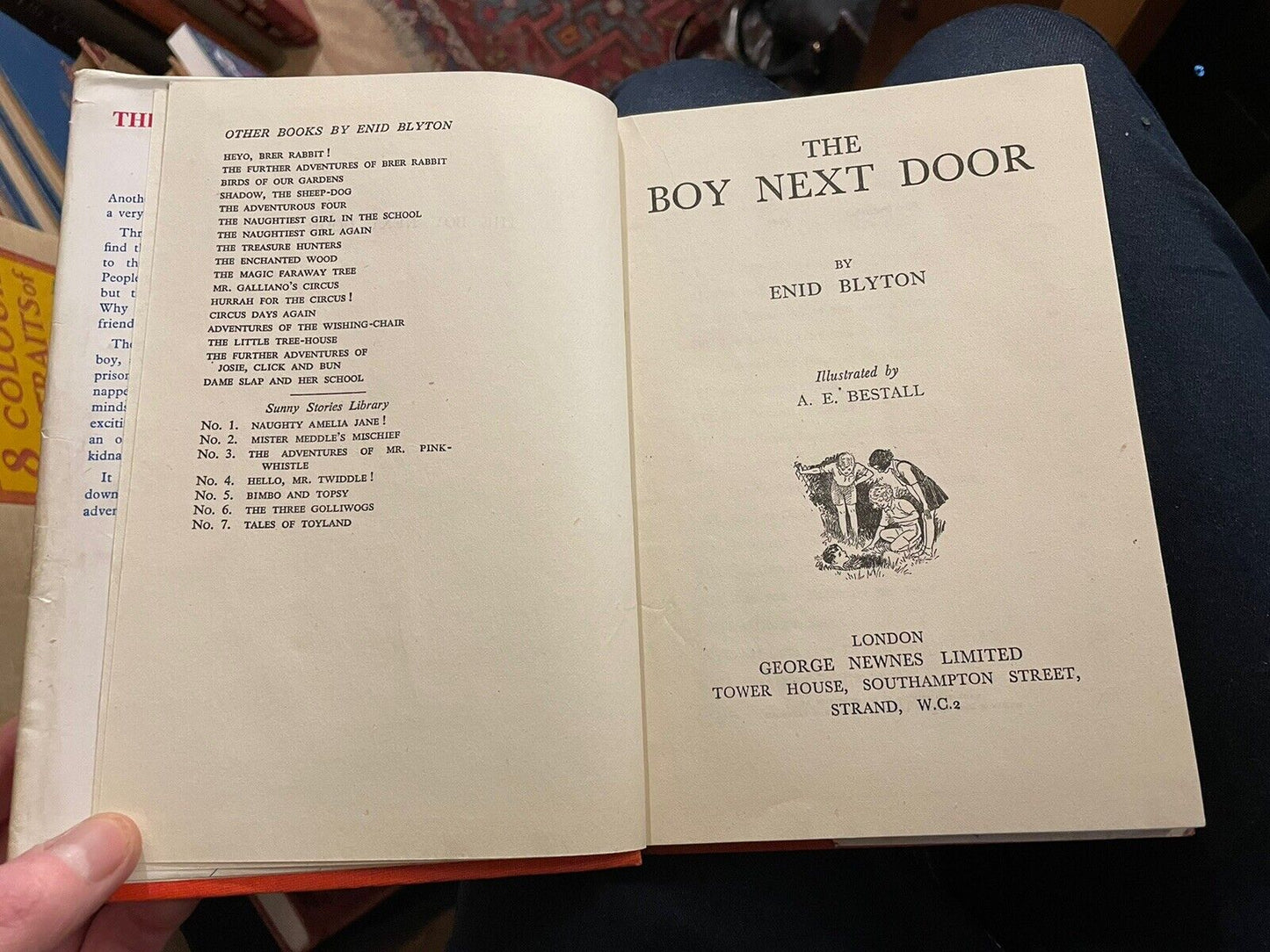 Enid Blyton : The Boy Next Door : 1st Edition 1944 : Scarce In Dust Jacket