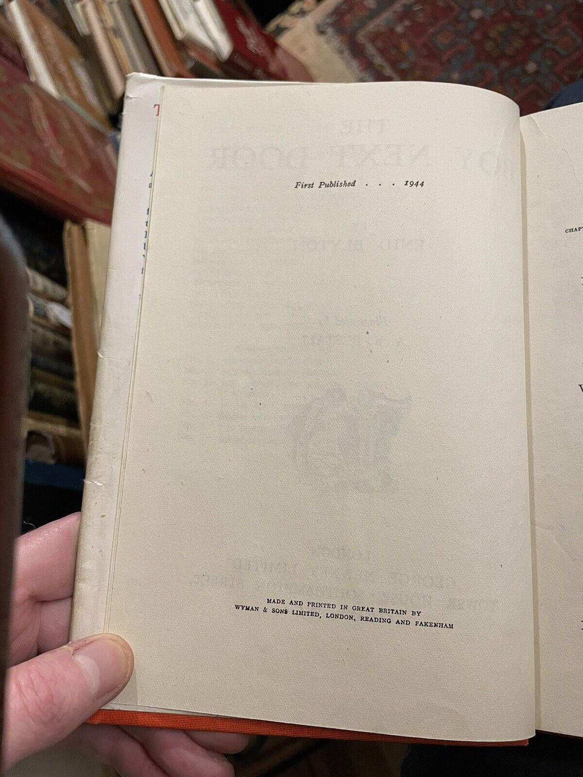 Enid Blyton : The Boy Next Door : 1st Edition 1944 : Scarce In Dust Jacket