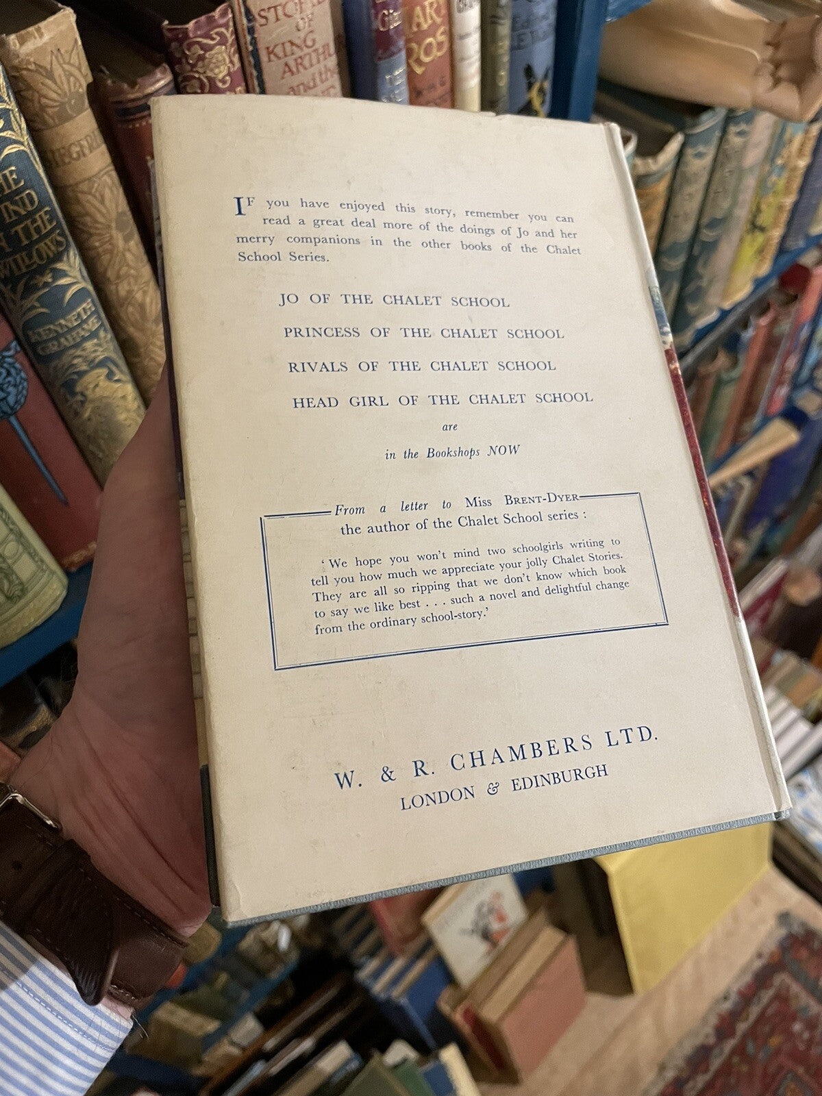 Elinor Brent-Dyer : Three Go To The Chalet School : 1st Edition 1949 : Fine Copy