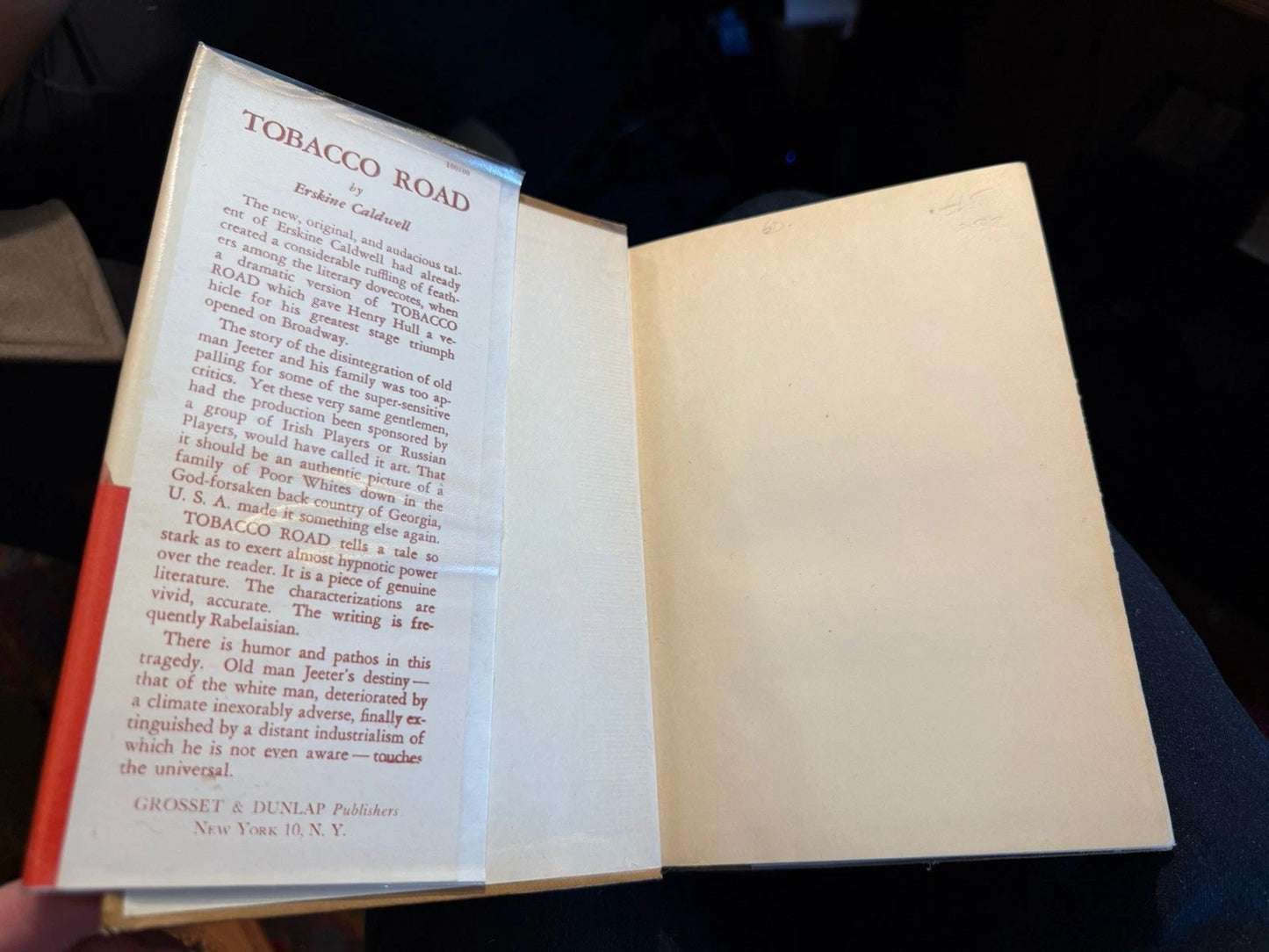 1932 Tobacco Road : Erskine Caldwell : 1st Thus : Unabridged Edition