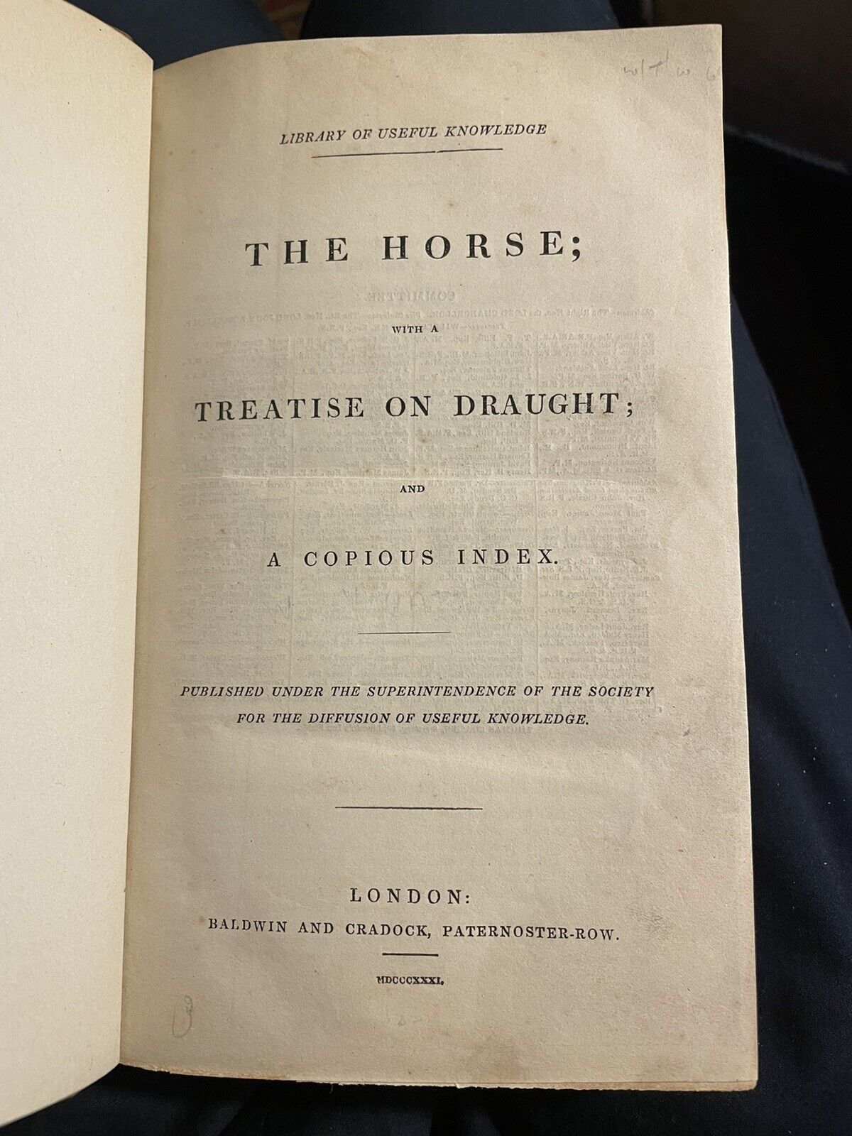 1831 The Horse with a Treatise on Draught : W. Youatt : Illustrated