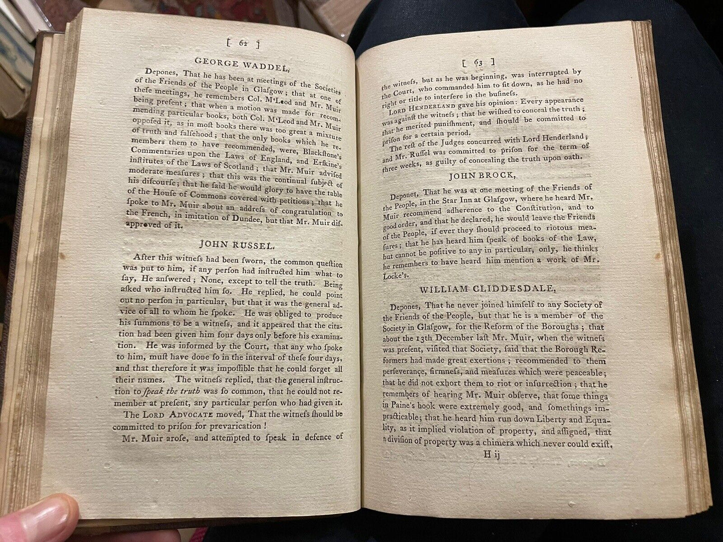 1793 Trial of Thomas Muir : Scottish Radical : Scotland : Criminal Law : Roberts