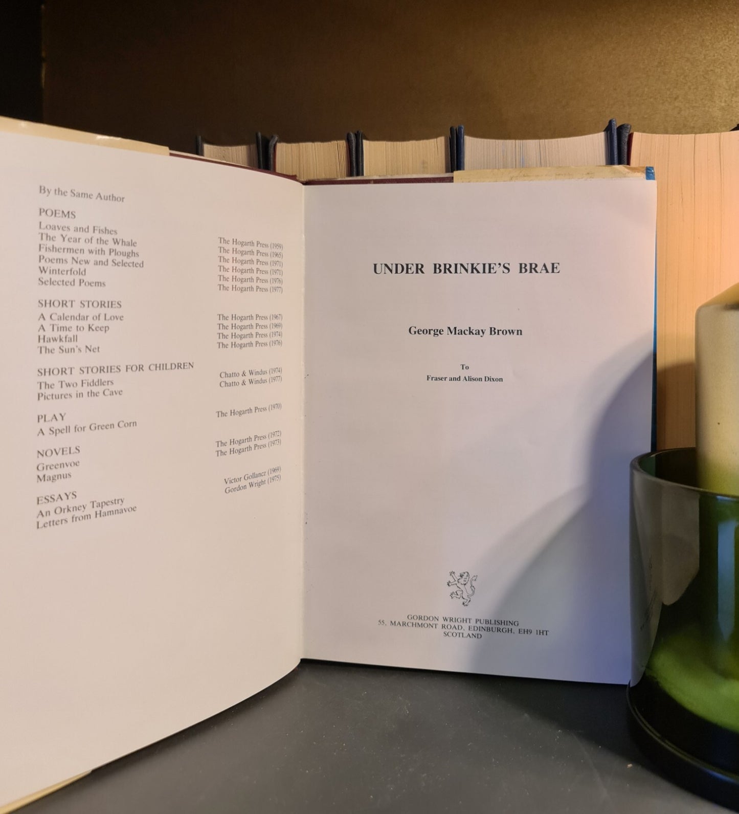 Under Brinkie's Brae, George Mackay Brown: 1st Edition: Orkney Scotland : Poetry