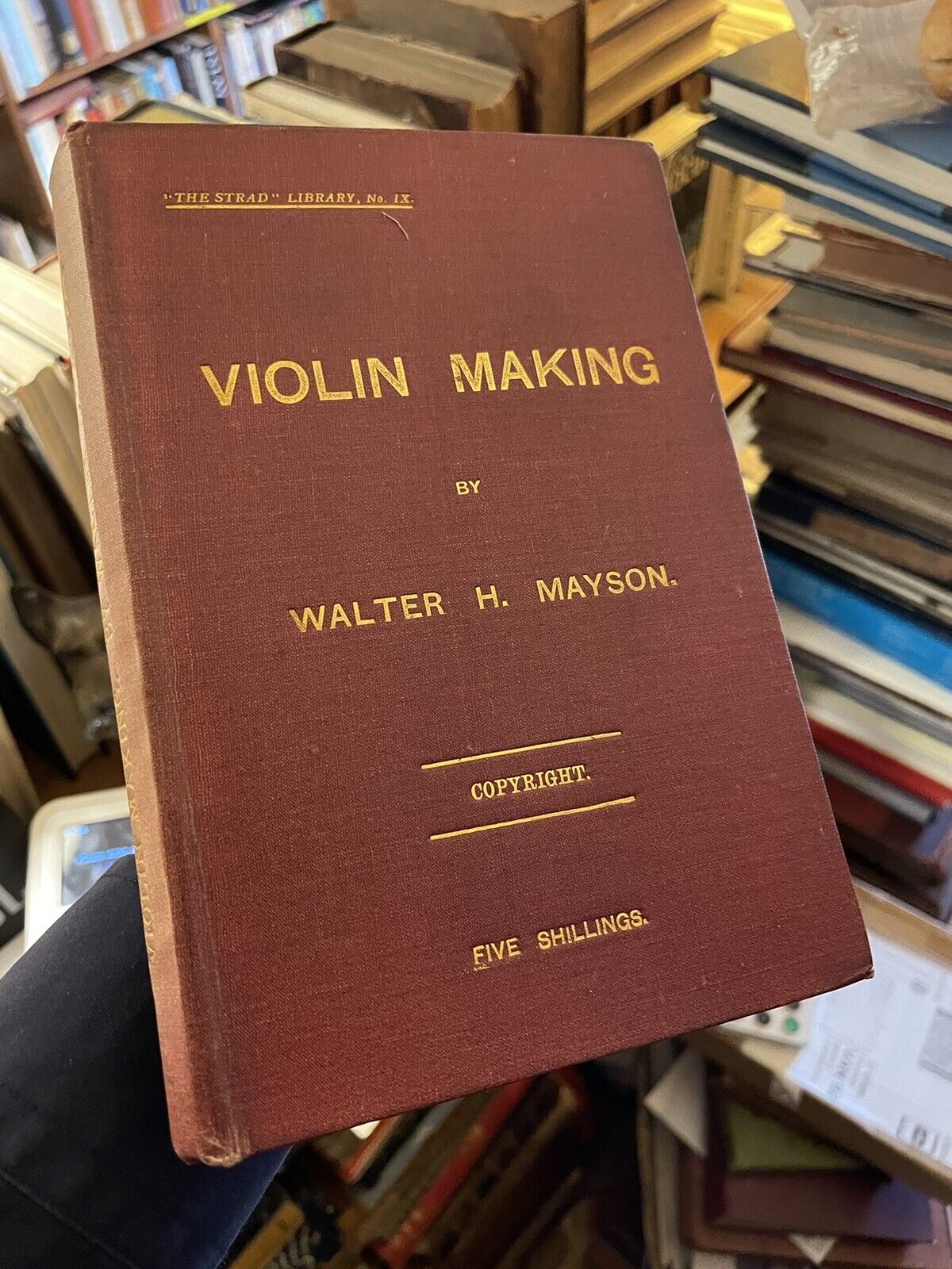 Violin Making by Walter H. Mayson : Purfling : Varnishing : The Scroll etc 1909
