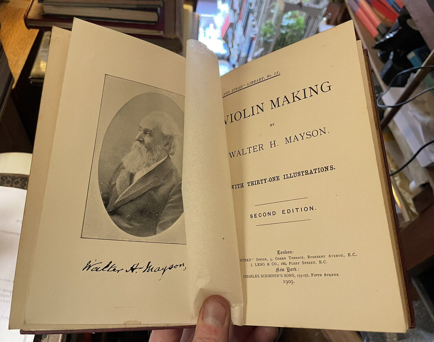 Violin Making by Walter H. Mayson : Purfling : Varnishing : The Scroll etc 1909