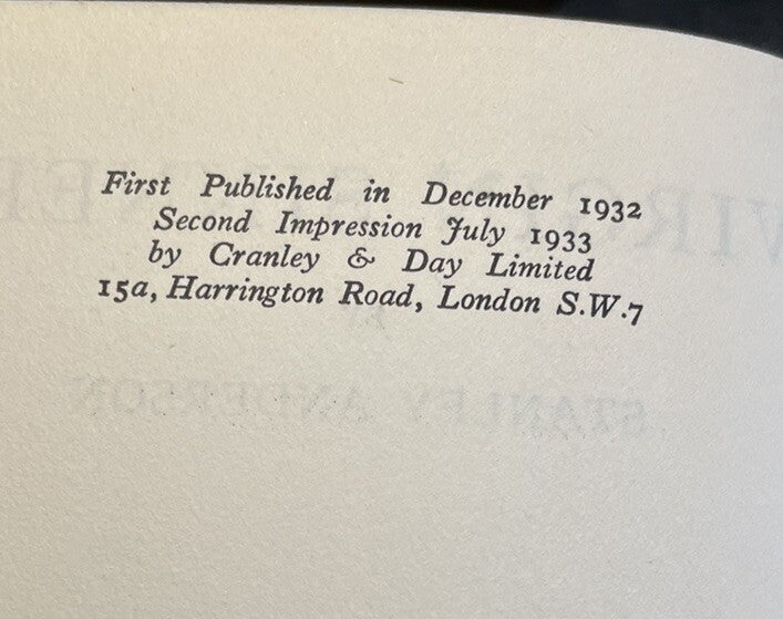 Virgin Sinners : Stanley Anderson : Psychological School Story 1933