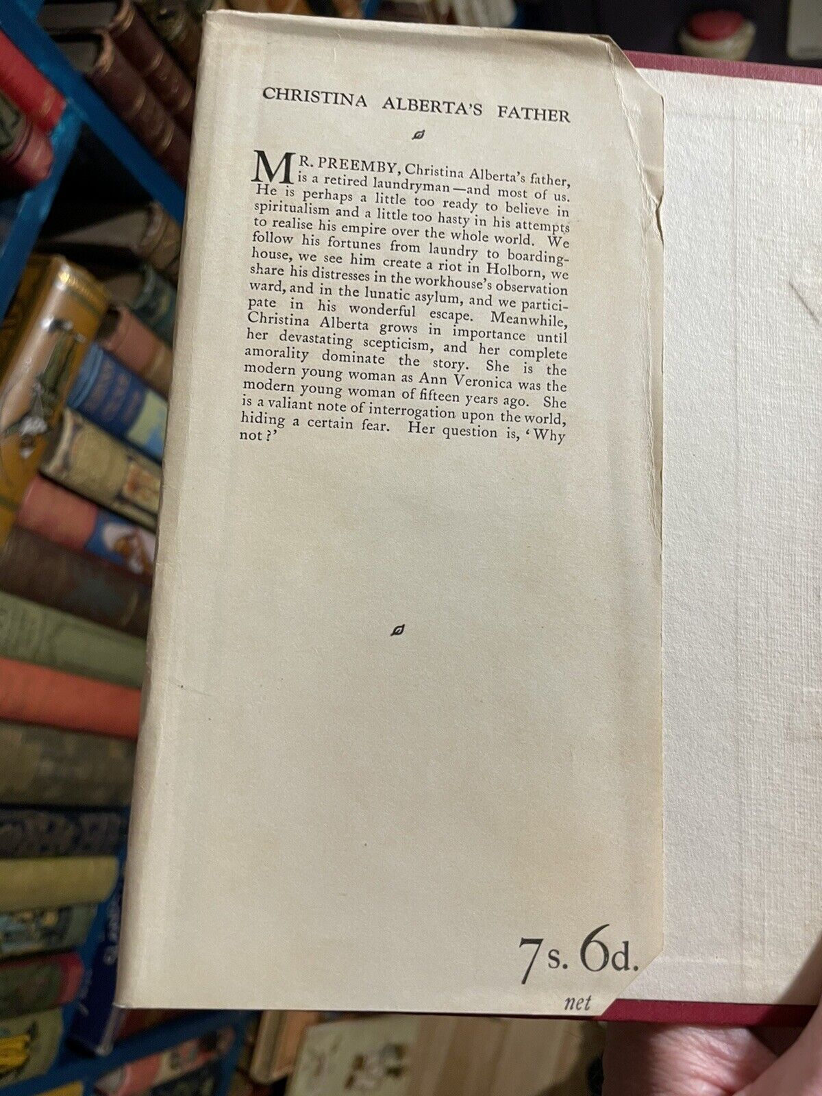 H G Wells : Christina Alberta's Father : 1st /1st Edition 1925 : Dust Jacket