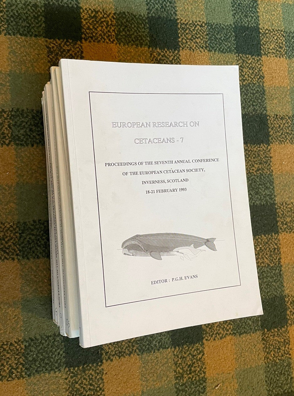 European Research on Cetaceans (9 Volumes) Whales Dolphins Porpoises