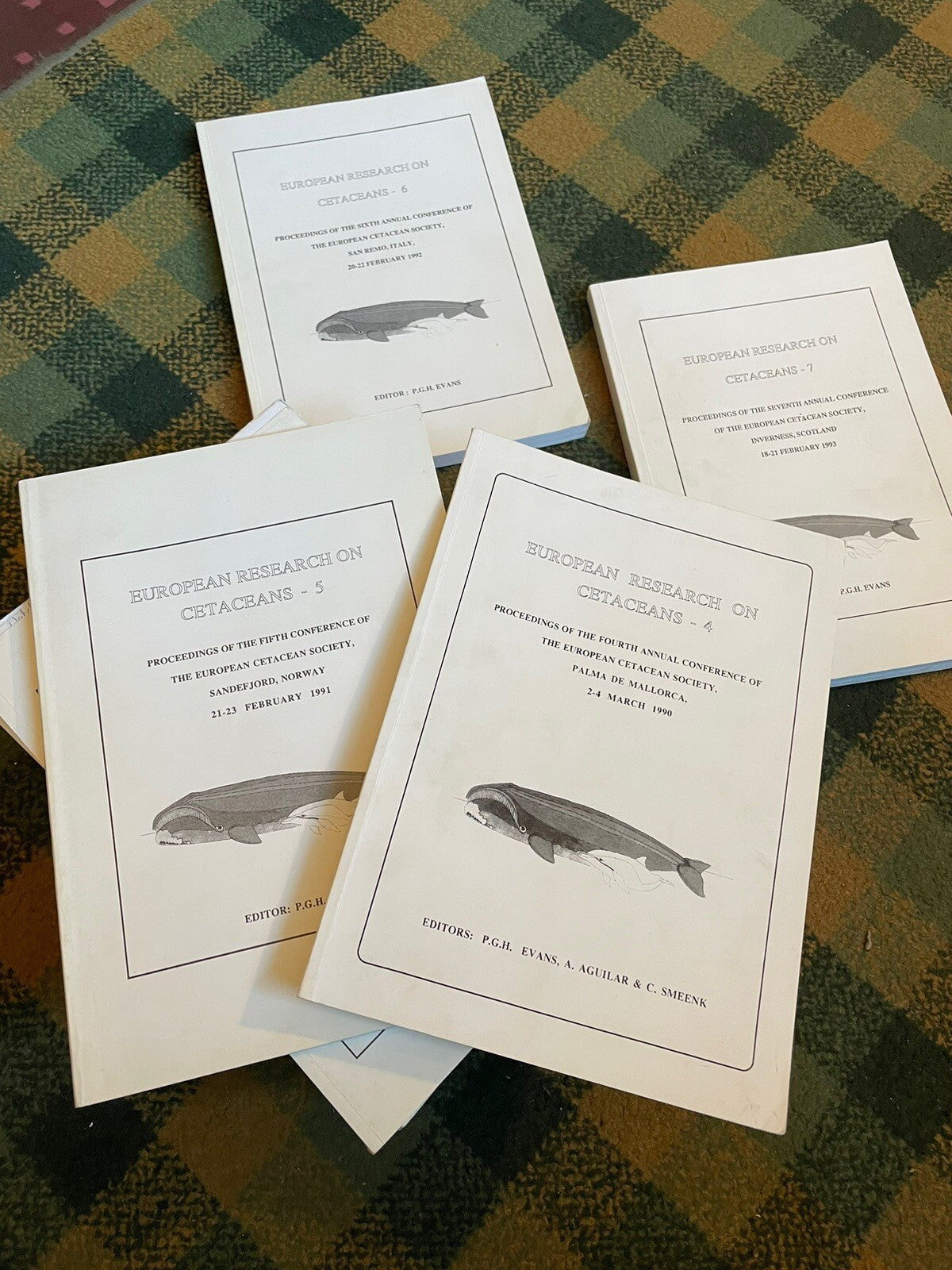 European Research on Cetaceans (9 Volumes) Whales Dolphins Porpoises