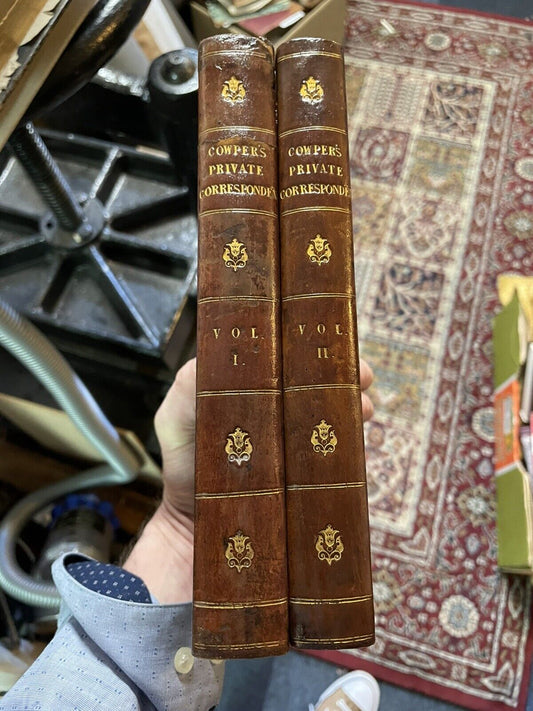 1824 Private correspondence of William Cowper Esq (2 volumes)