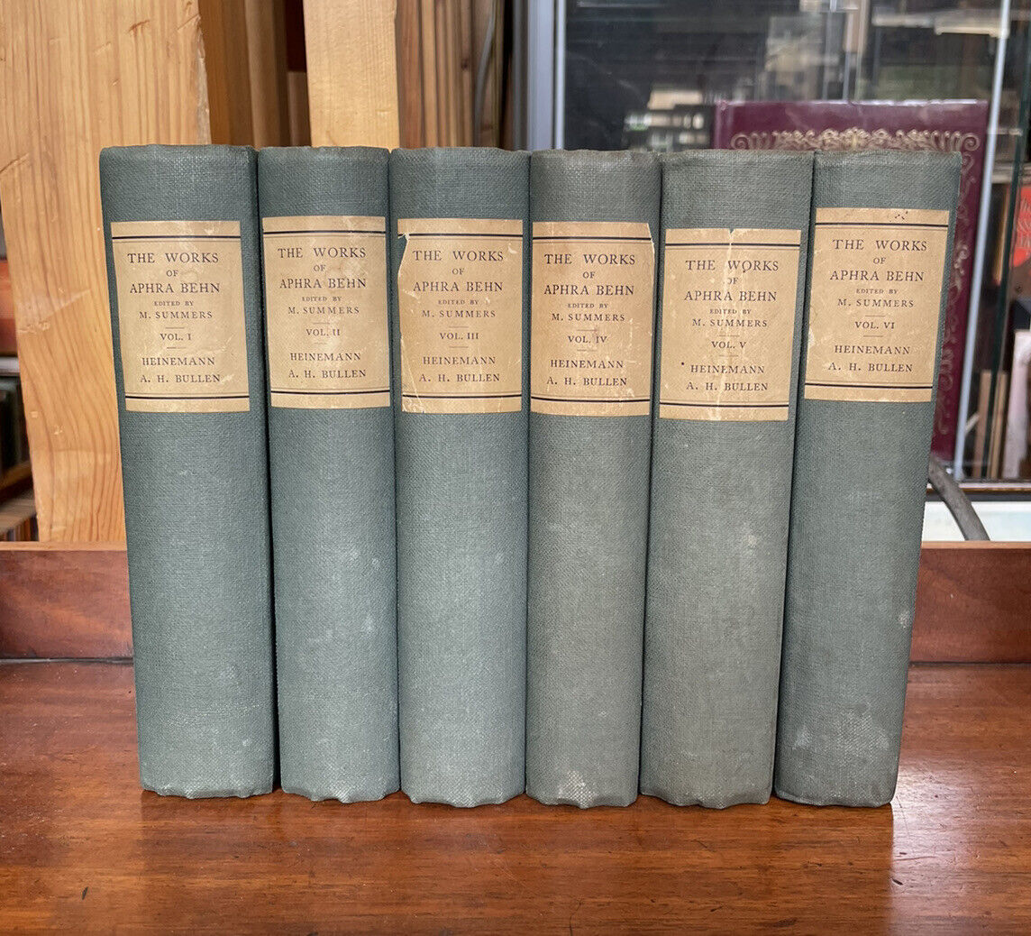 The Works of Aphra Behn (Complete in 6 Vols) Ltd Edition Montague Summers 1915