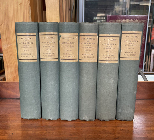 The Works of Aphra Behn (Complete in 6 Vols) Ltd Edition Montague Summers 1915