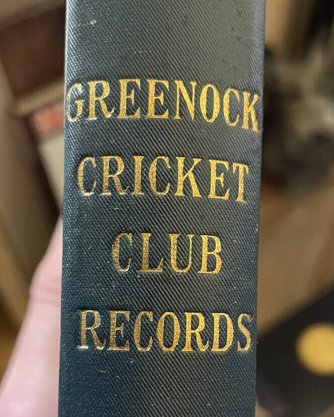 Greenock Cricket Club Records 1887-1937 : T C Riddell : Scotland Sports Records