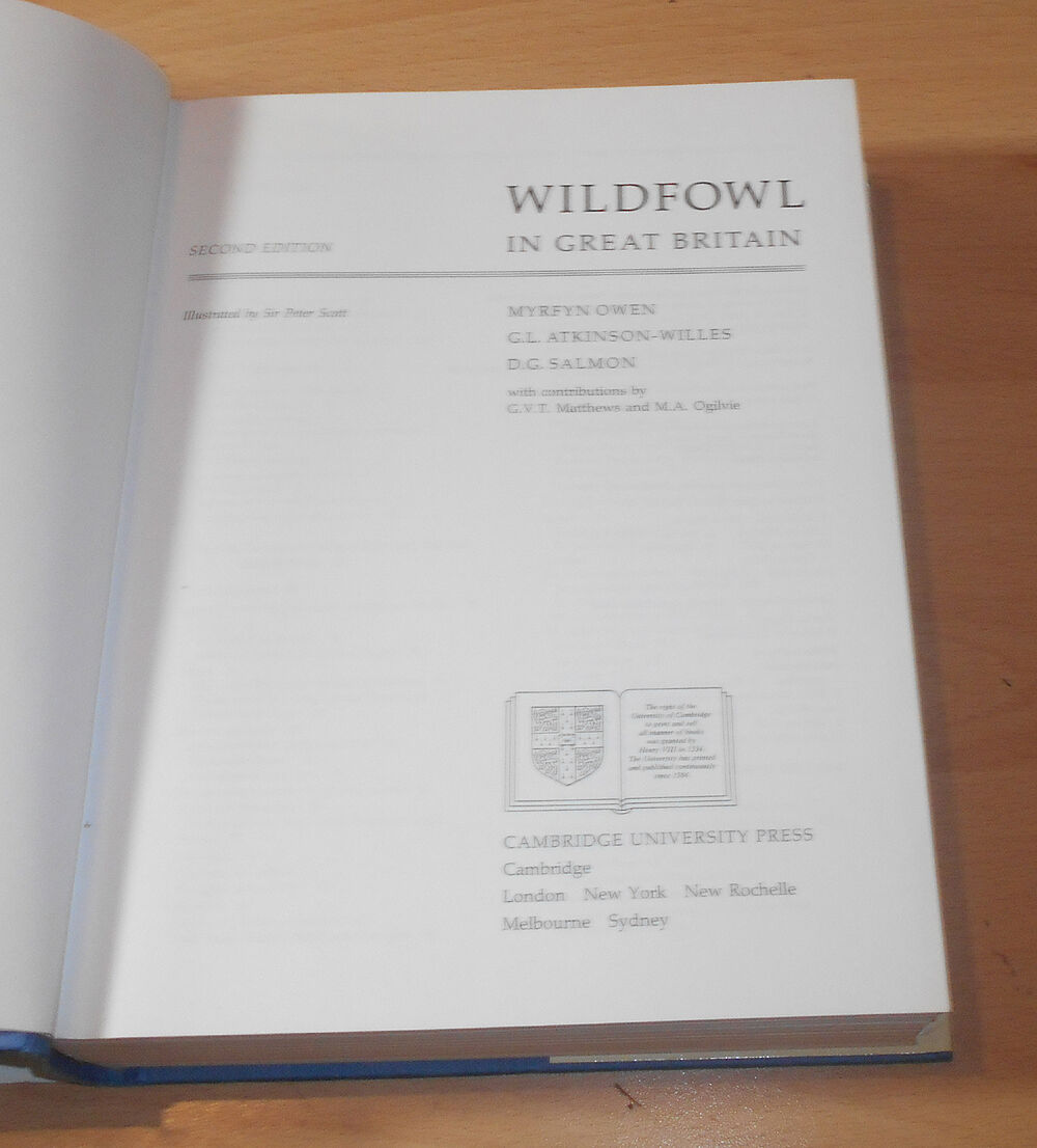 Wildfowl in Great Britain - Ornithology - BIRD RINGING - Conservation - 1986