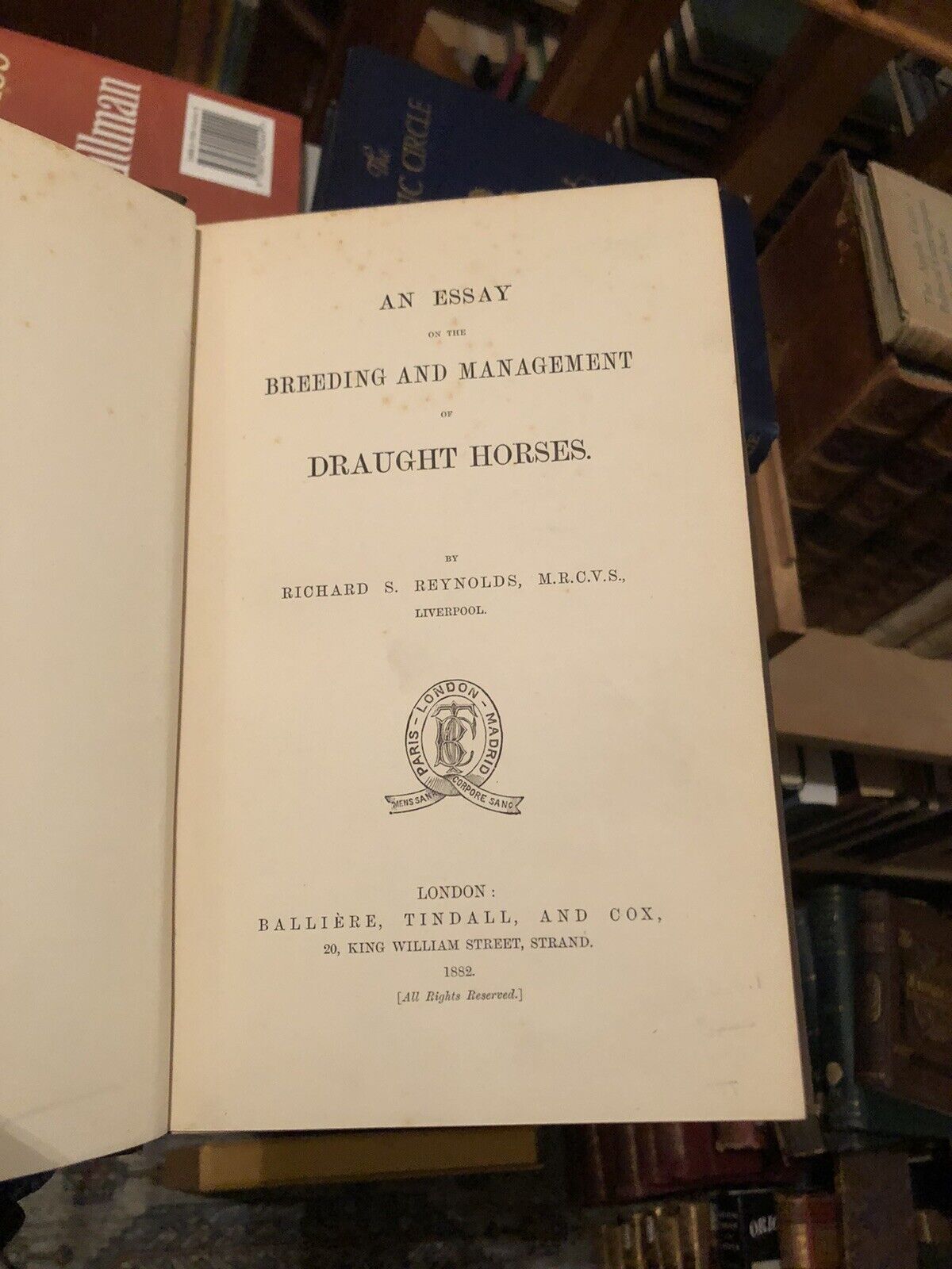 1882 Breeding & Management of Draught Horses - Working Horse Farming Agriculture