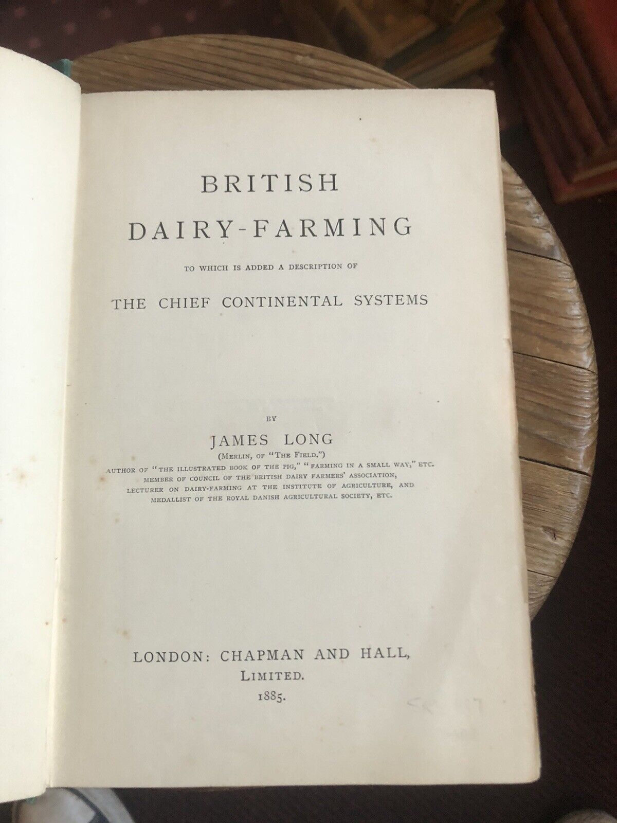 1885 BRITISH DAIRY FARMING James Long MILK CREAM BUTTER CHEESE CURDS & WHEY