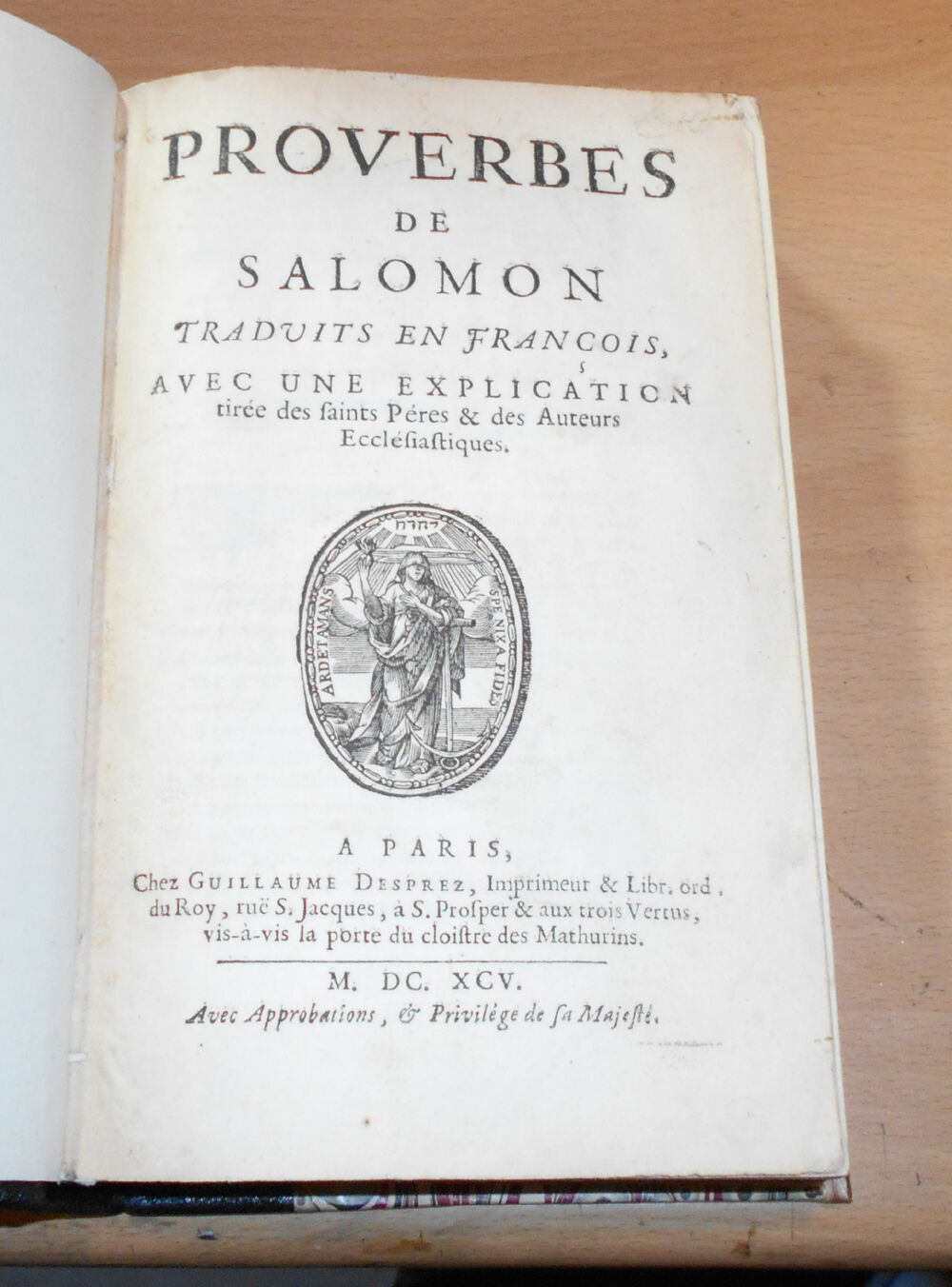1695 Proverbes de Salomon - (Solomon son of David) Proverbs in Latin & French