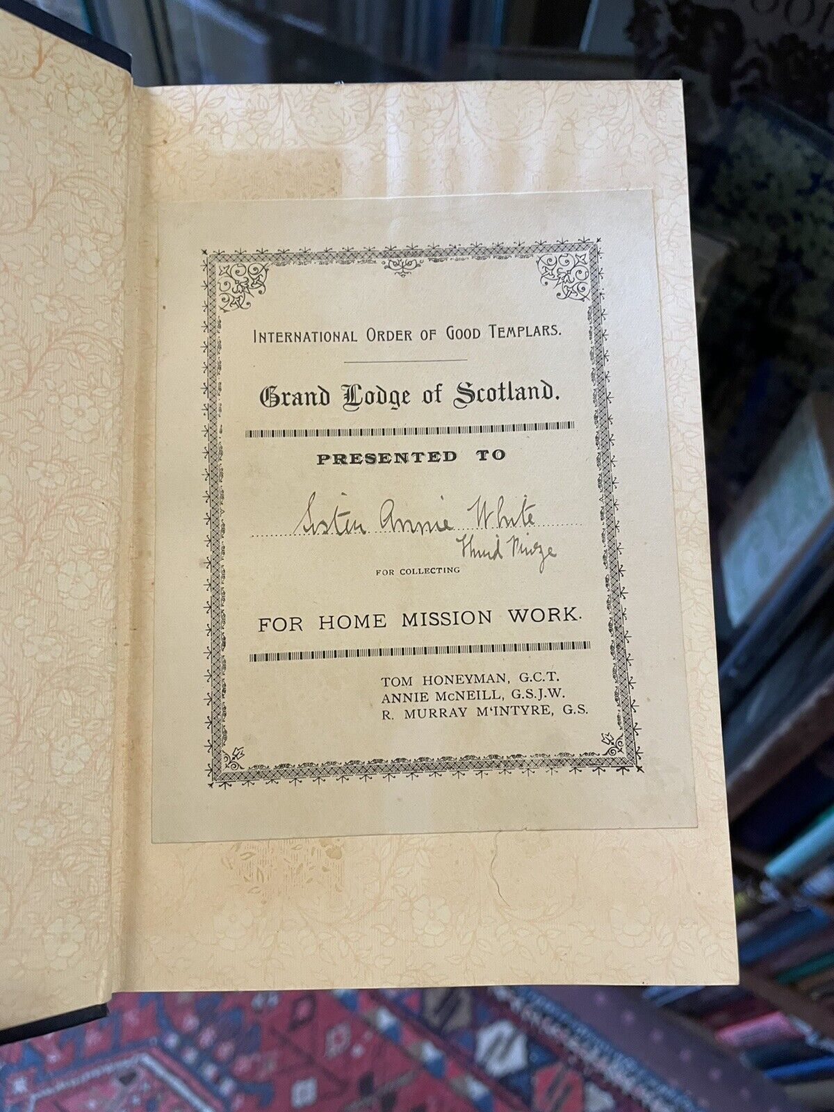1894 Good Templary in Scotland : Templars : Grand Lodge Ireland Wales & England