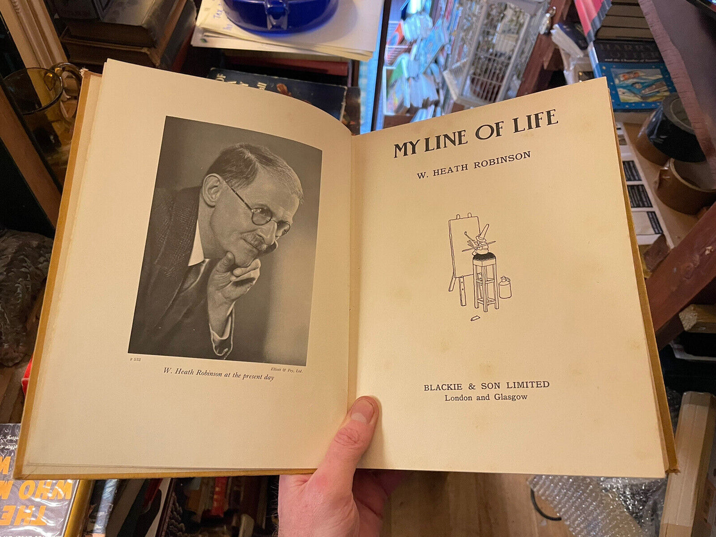 W. HEATH ROBINSON - MY LINE OF LIFE  1st Edition 1938 CHILDRENS BOOK ILLUSTRATOR