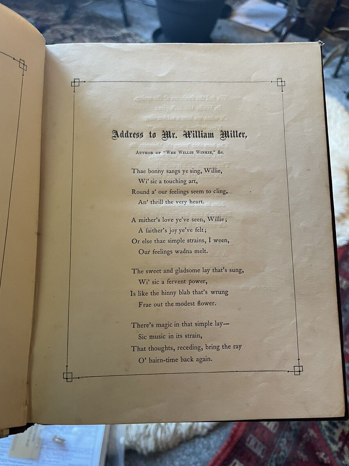 William Miller (Laureate) Scottish Nursery Songs (Rhymes) : Wee Willie Winkie : 1st Edition 1863